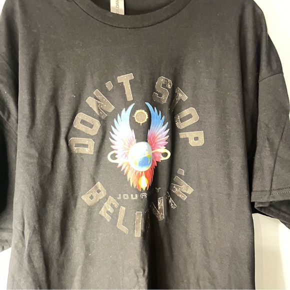 NWT Don’t Stop Believin’ Journey T-Shirt Unisex 2XL 80s Band Heavy Cotton - Picture 3 of 8